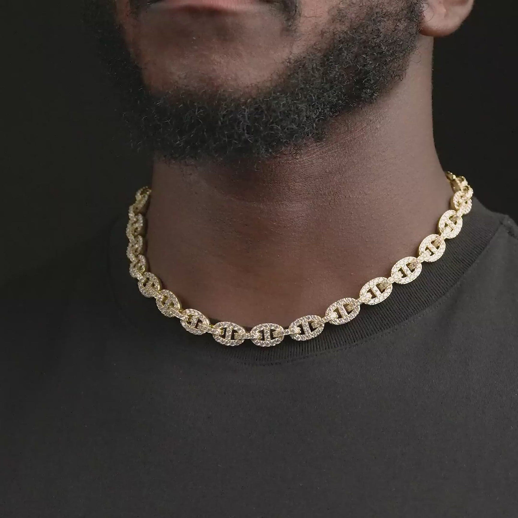 Diamond Mariner Micro Choker Chain (10mm) | Gold Gods® 18 Inch VIdeo