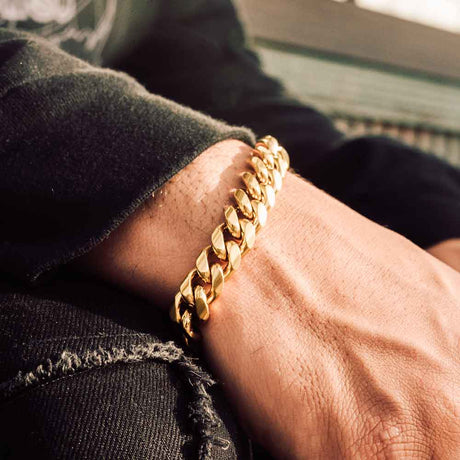 14mm Cuban Link Bracelet The Gold Gods Lifestyle