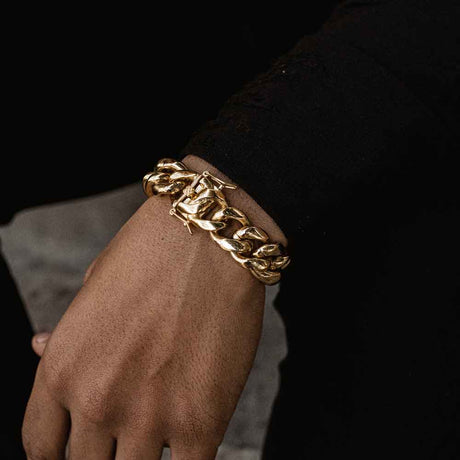 16mm Cuban Link Bracelet The Gold Gods Lifestyle