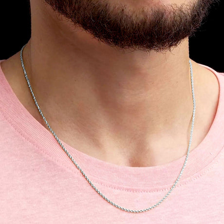 22inch 1.5mm Silver Rope Chain .925 Sterling Silver The Gold Gods Mens Jewelry