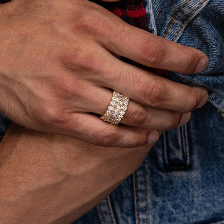 3 Row Diamond Baguette Eternity Ring The Gold Gods Lifestyle