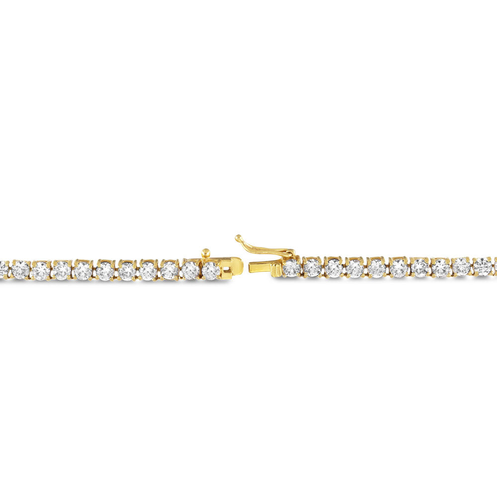 Diamond Tennis Gold Chain (4mm) The Gold Gods 