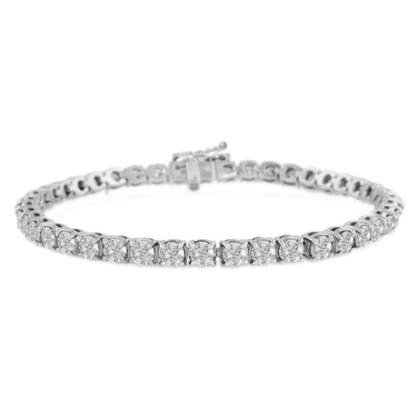 4mm White Gold Diamond Tennis Bracelet The Gold Gods white gold