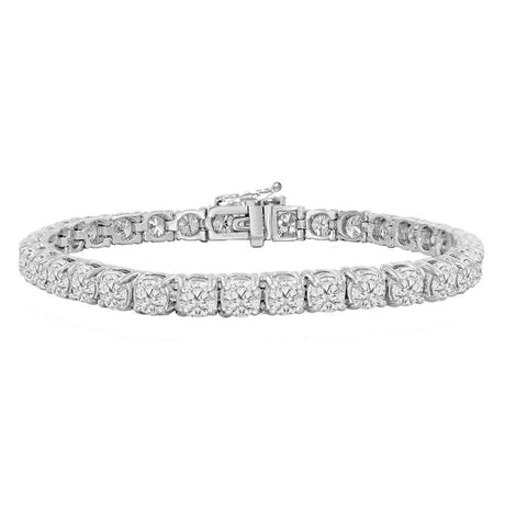 Diamond Tennis Bracelet in White Gold (6mm)