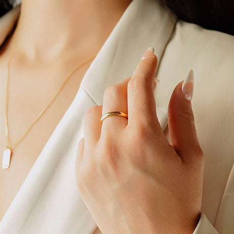 Women's Vermeil Plain Ring The Gold Goddess Women’s Jewelry By The Gold Gods