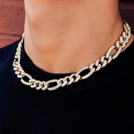 Diamond Figaro Chain mens jewelry the gold  gods