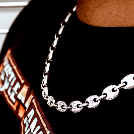 Diamond Puff Link Chain The Gold Gods