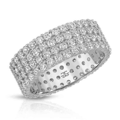 Eternity Diamond Ring 4 Row Stacked The Gold Gods White Gold