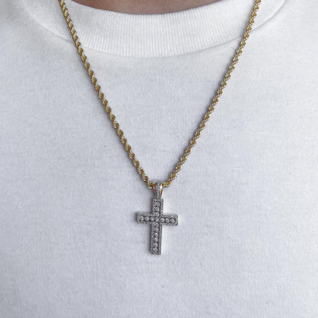 10k Solid Gold Diamond Cross Pendant (.35 CTW)  | The Gold Gods 2