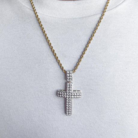 10k Solid Gold Diamond Cross Pendant (1.35 CTW)  | The Gold Gods 2