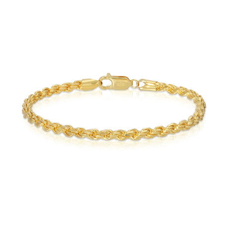 Vermeil Rope Gold Bracelet (4mm) The Gold Gods 2