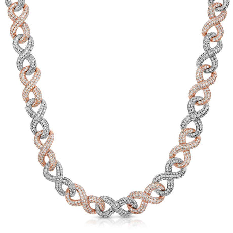 Diamond Infinity Link Chain The Gold Gods 2 tone 