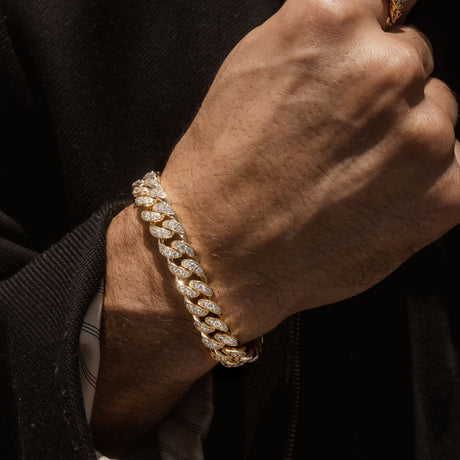 Diamond Cuban Link Bracelet 10mm The The Gold Gods Lifestyle 2