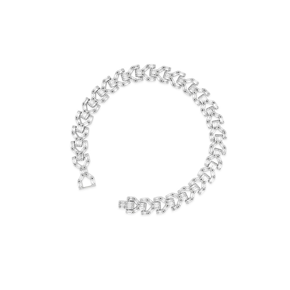 Micro Diamond Y Link Bracelet (8mm) The Gold Gods 4