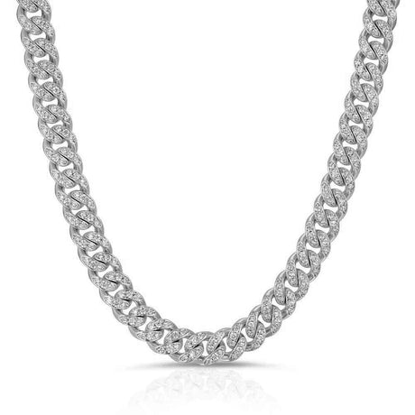 white gold Diamond Cuban Link Chain (12mm) The Gold Gods