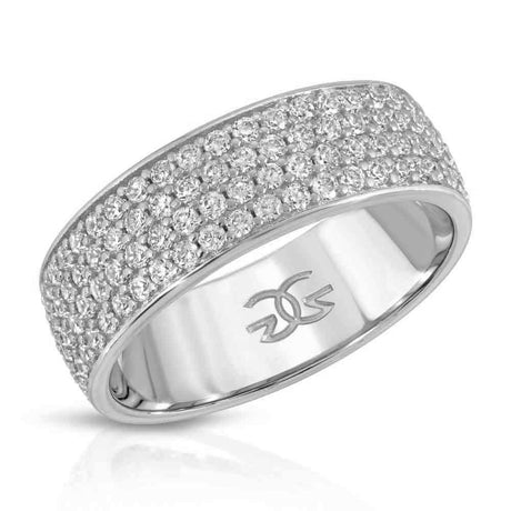 Diamond 4-Row Micro Eternity Ring The Gold Gods White Gold