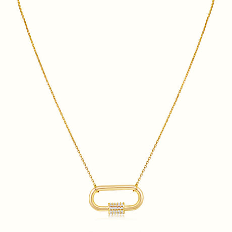 Women's Vermeil Diamond Carabina Necklace Pendant The Gold Goddess Women’s Jewelry By The Gold Gods