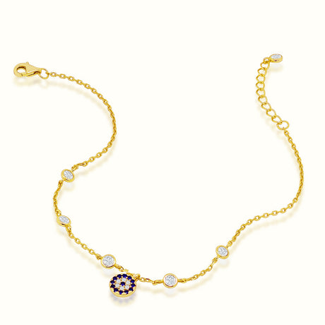 Women's Vermeil Diamond Coin Anklet The Gold Goddess Women’s Jewelry By The Gold Gods