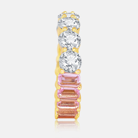 Women's Vermeil Diamond & Pink Emerald Ring The Gold Goddess Women’s Jewelry By The Gold Gods