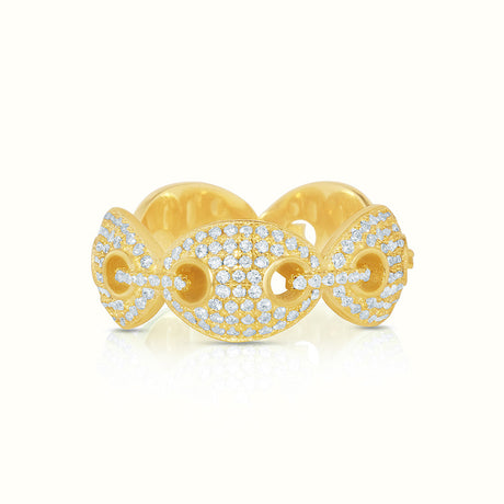 Women's Vermeil Diamond Puff Ring The Gold Goddess Women’s Jewelry By The Gold Gods