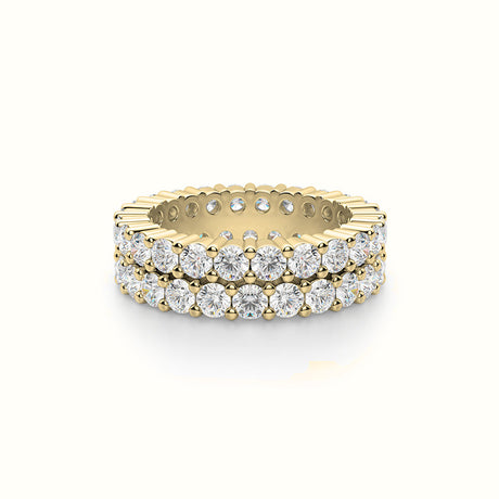 Women's Vermeil Dual Diamond Eternity Ring The Gold Goddess Women’s Jewelry By The Gold Gods