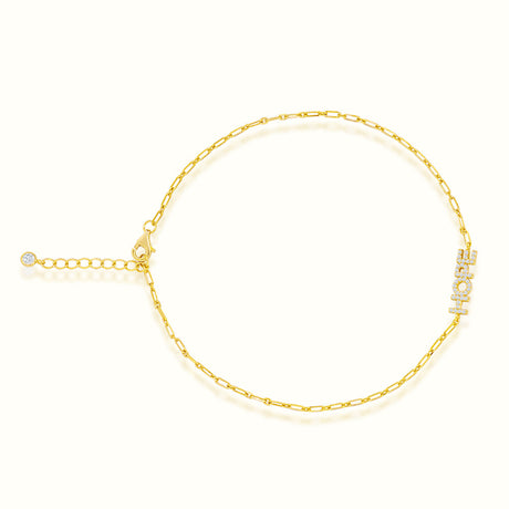 Women's Vermeil Hope Anklet The Gold Goddess Women’s Jewelry By The Gold Gods