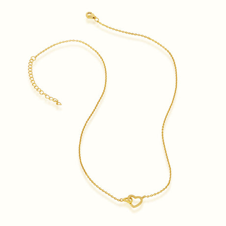 Women's Vermeil Linked Hearts Necklace Pendant The Gold Goddess Women’s Jewelry By The Gold Gods