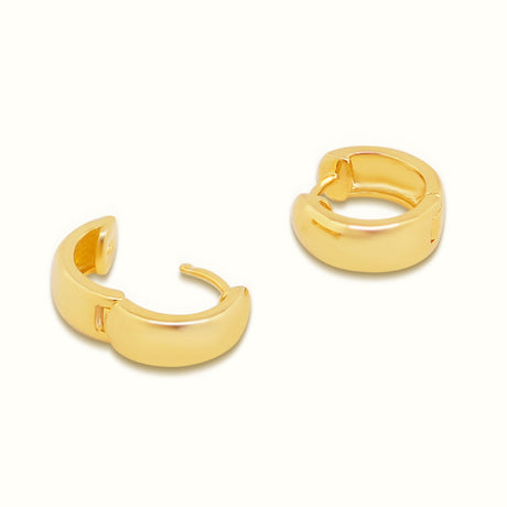 Women's Vermeil Mini Chunky Hoops Earrings The Gold Goddess Women’s Jewelry By The Gold Gods