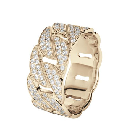 Diamond Cuban Link Ring The Gold Gods front side view 2