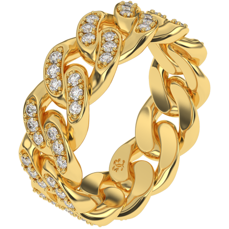 6MM-DIAMOND-CUBAN-RING-the-gold-gods-mens-jewelry-18k-gold-plated-front-side-view-2