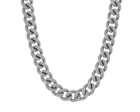 Diamond-Cuban-Link-Chain-10mm-the-Gold-Gods-18k-white-gold-plated-Front-view-Gold-Chain-Mens-Jewelry